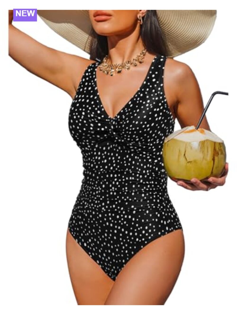 Tummy Control One Piece Swimsuit Push Up Full Coverage Bathing Suit Ruched